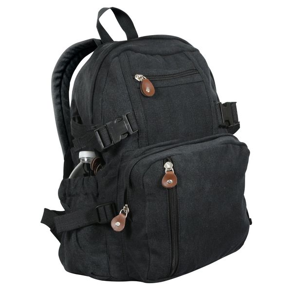 Rothco Black Vintage Compact Backpack