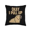 Okay I Pull Up Capybara Funny Capibara Animal Capybara Meme Throw Pillow
