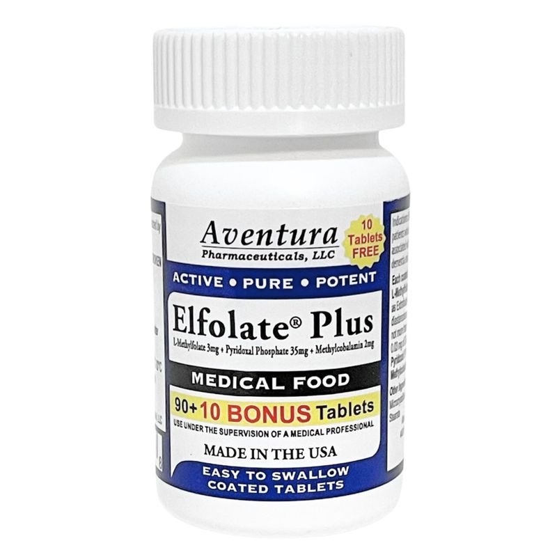 ELFOLATE Plus® 3mg Bonus Pack 100 Tablets L-Methylfolate Methyl Folate ...