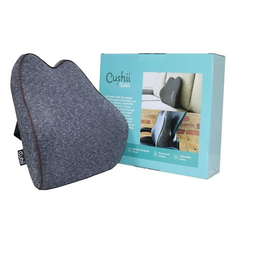 Cubii Cushii Back Support Cushion for Back and Lower Back Pain Relief Universal Fit for Desk, Office, Kitchen Chairs, Couch Cushions with Advanced Back Lumbar Support