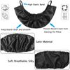 MIKIMIQI Beard Bandana, 2 Pack Men Beard Bib Black Beard Covers Soft Comfortable and Silky Satin Facial Hair Apron Guard Bonnet Rag Man Bedtime Bib Beard Cap Ear Beard Bandana