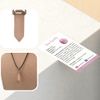 VIE Double Point Pencil Pendant, Black String, 25-30mm, Rose Quartz