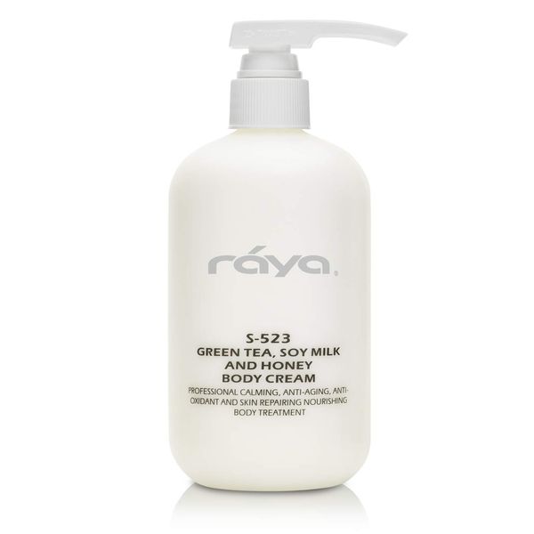 Raya Green Tea, Soy Milk, and Honey Body Cream 16 oz (S-523) | Nourishing, Calming, and Anti-Aging Body Cream | Protects and Refines Skin