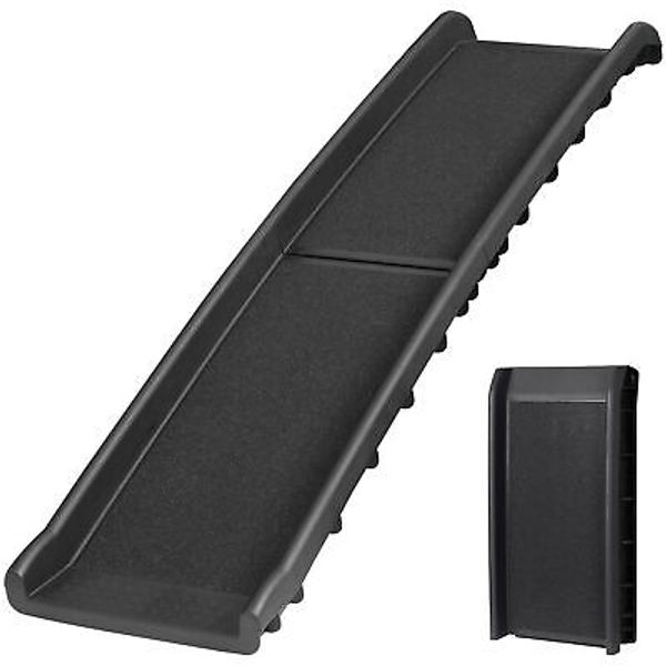 LEMY 61 Inch Folding Dog Ramp for Cars, Non-Slip Stairs, Step Ladder with Rai...