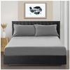 Easy Care Microfiber Plain Dyed Single Fitted Sheet, Soft Polyester Luxury 25 CM Deep Microfibre Bed Sheets With Elasticated Corners, Grey Bed Sheet