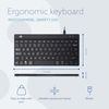 R-Go Tools Compact Break Keyboard - QWERTY (UK layout) - Featuring Break Indicator, Ergonomic Flat design, Wired USB-C/USB-A Connection - Windows/Mac/Linux Compatible