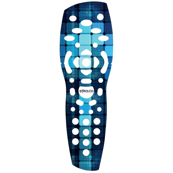 Blue Squares Pattern Print for Remote Controller Vinyl Sticker Cover by stika.co