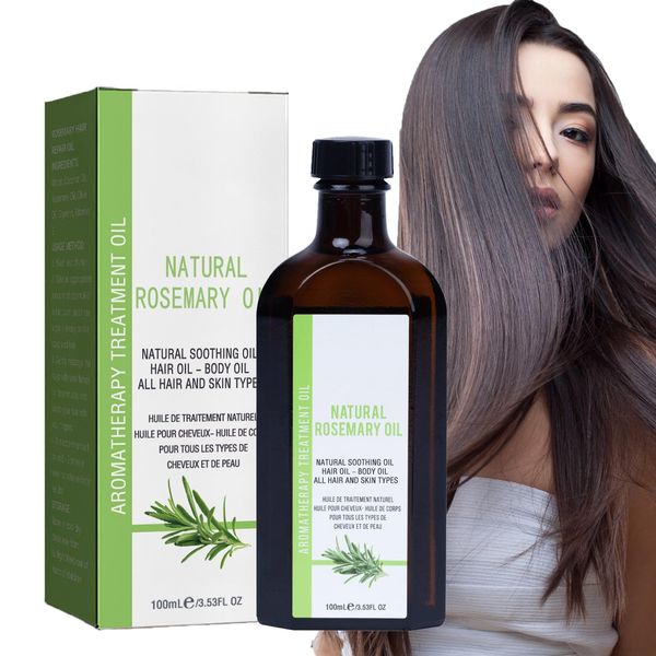 Rosemary Hair Oil,Natürliches Rosmarinöl Haare,Rosmarin Haar Und Körperöl,Ätherisches Rosmarinöl,Rosmarinöl Haare, Rosmarinöl Für Haare Und Kopfhaut Für Geschädigtes Haar,Trockenes und Krauses Haar