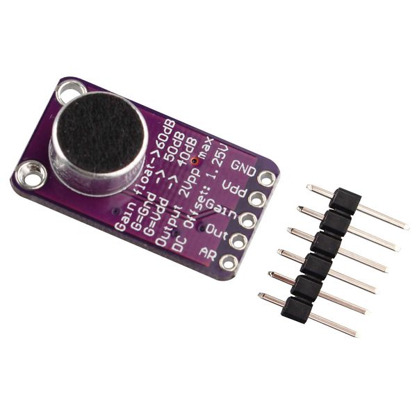 HALJIA MAX9814 High-performance Electret MIC Microphone Amplifier Module Auto Gain Control Compatible with Arduino CMA-4544PF-W
