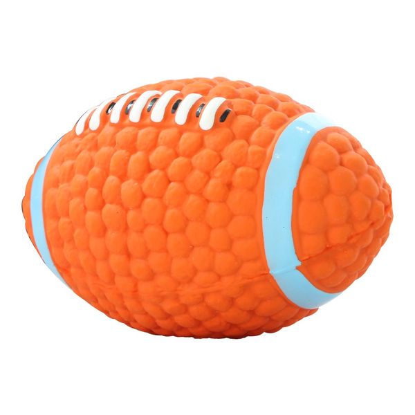 IFOYO Dog Toy Ball, Pet Squeaky Toys, Dog Rugby Ball, Squeaky Latex Rubber Dog Toy Balls Bite Resistant Teeth Training Toys for Dogs(Rugby Ball)