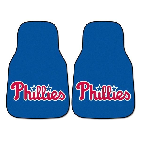 MLB - Philadelphia Phillies Carpet Car Mat Set - 2 Pieces
