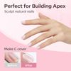 Modelones 8-in-1 Builder Nail Gel, 6 Colors Pink Builder Gel for Nails, Hard Gel Builder Nail Extension Gel Builder Gel in a Bottle for Nail Starter