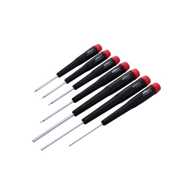 Wiha 26390 Screwdriver Set, Hex Metric With Precision Handle, .7 - 3.0mm, 7 Piece