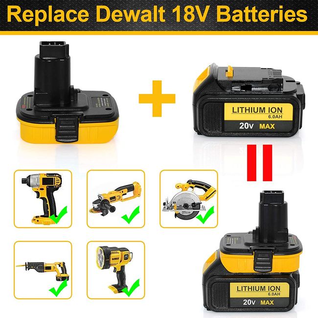 Battery Adapter for Dewalt 18V/20V Lithium Battery Converted to