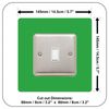 Single Light Switch Surround | Square | Acrylic Back Panel or Finger Plate | Plug, Font Colour:Light Green