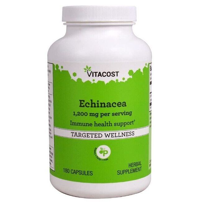 Vitacost Echinacea - 1200 mg per Serving - 180 Capsules EXP. 11/2025