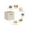 US 6Pcs Fabric Storage Cubes w/ Handle, Foldable 11" Cube Storage Bins/Baskets