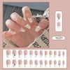 Lwenjing YL227 Nail Tips, False Nails, 3D Nail Tips, Handmade Nail Tips, Wedding Nails, Cute, Short, Long, Nail Tips, Popular, Japanese Style, Bride Nails, Glossy, False Nails, 24 Pieces