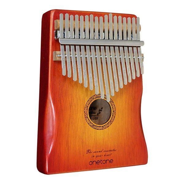 ONETONE OTKL-CS/OK Kalimba (Thumb Piano), 17 Keys, Beginner Set, Okume Wood, Includes a Case, Cloth, Finger Cots, Key Sticker, Adjustment Hammer, Japanese Manual & Sheet Music Collection (English Language Not Guaranteed)