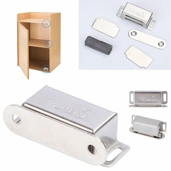 10 Packs Hardware Heavy Duty High Magnetic Cabinet Door Catch Latch Silver Hot