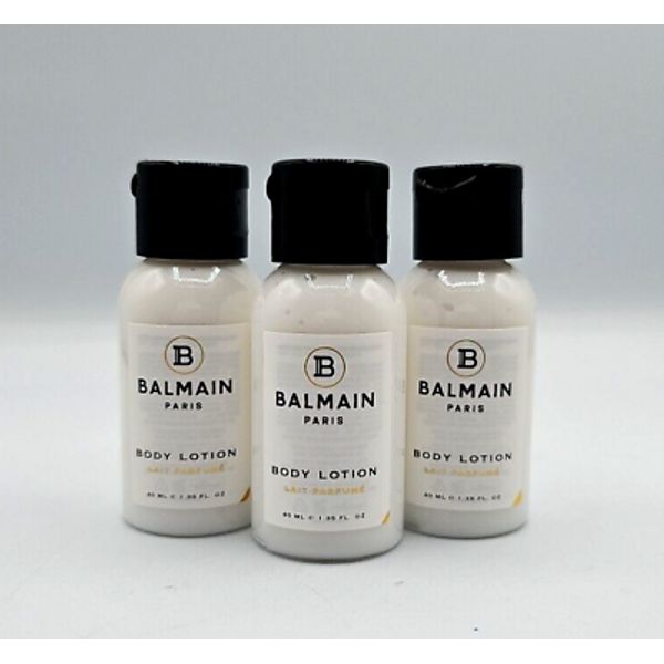 3 pack BALMAIN Body Lotion  40ml -1.35 oz Travel Hotel Size