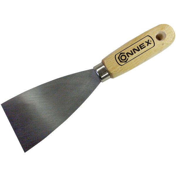 Connex COX880530 Rustproof Painter's Putty Knife with 2 C-Handle, Silver/Beige, 30 mm