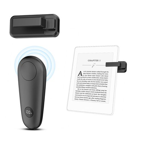 HIGPTWIREL Remote Control Page Turner for Kindle Paperwhite Scribe Oasis Kobo eReaders, Clicker Page Turner for iPhone,iPad, Android Tablets Reading Camera Video Record Remote Triggers, Black