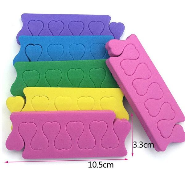 Toenail Care Foot Care 5 Pairs Nail Art Toe Separators Soft Sponge Finger Foot Grooming Tool Divider Polish Manicure Pedicure Professional Feet Care