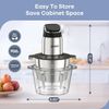 Versatile 8-Cup Stainless Steel Food Processor with Smart Overheat Protection