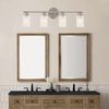 Silver Vanity Wall Lamp Bathroom Wall Light Over Mirror 4-Light Wall Sconces