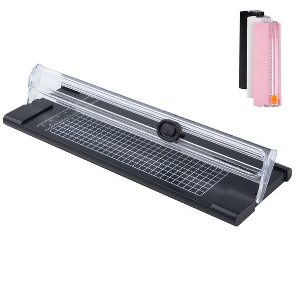 A5 A4 Mini Paper Cutter, Portable Guillotine Paper Cutter, Mini Paper Trimmer Scrapbooking Tool for Paper Label Card, Craft Paper and Photos Standard Cutting DIY (Color:Black)