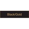 Name Plate Engraving Blanks - 2" x 8" (5-Pack), Black/Gold