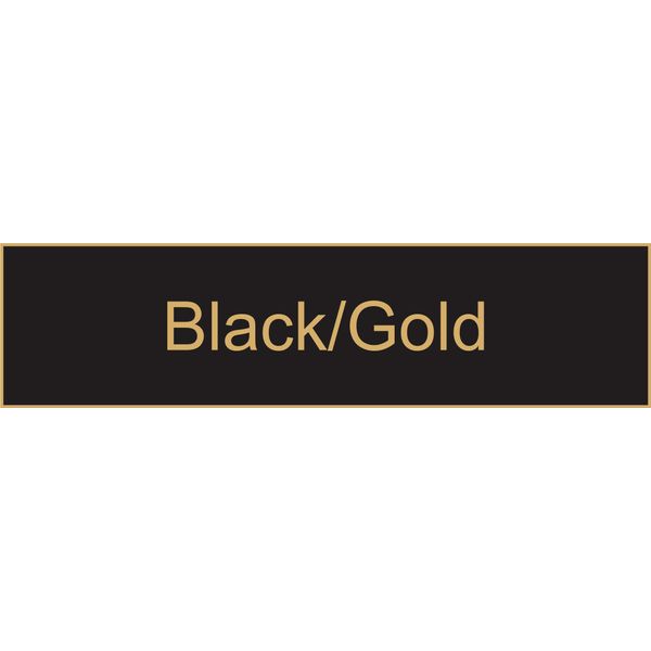 Name Plate Engraving Blanks - 2" x 8" (5-Pack), Black/Gold