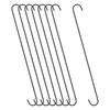 8pcs S Hanging Hooks 20inch Extra Long Steel Hanger Multiple Use Black