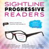 Sightline Multifocus Progressive Power Readers Glasses Medium Fit Black with Brown 2.00