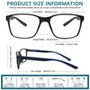 ZONLON 4 Pack Progressive Multifocus Reading Glasses for Men Women Blue Light Blocking Computer Reader with Spring Hinge (4 Mix C1, 1.25, x)