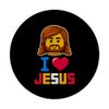 I Love Jesus Master Builder Building Bricks Blocks Christian PopSockets Adhesive PopGrip
