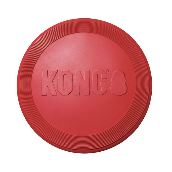 KONG - Flyer - Durable Rubber Flying Disc Dog Toy - For Small Dogs