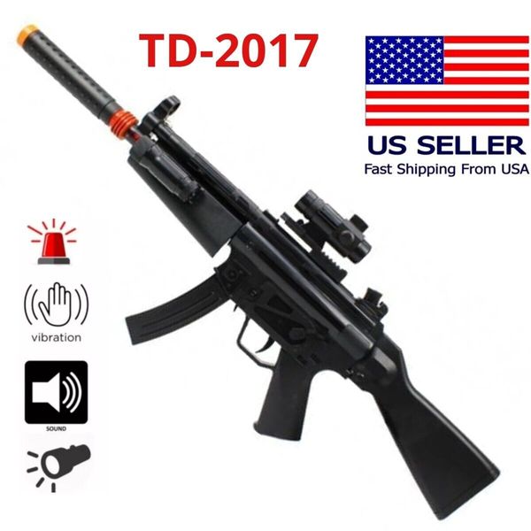 Battery Super Electric MP5 Style Toy Gun Light Sound Vibration Flash Gift Boys