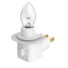 TWDRTDD Plug in Night Light, Adjustable E12 Base Socket Night Light with On/Off Switch for Making Decorative Night Lights (U-Shaped Clip,2Pin Plug, White)