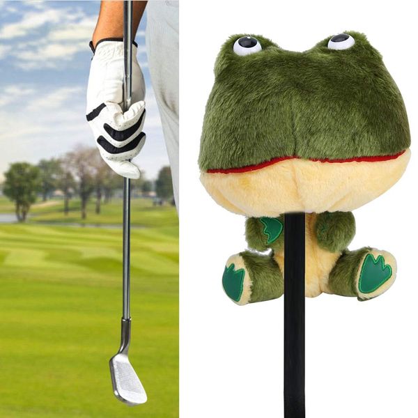 Mokernali Golf Driver Headcover, Animal Golf Driver Cover, Plush Golf Club Protective Cover, Frog Shaped Driver Cover, 1 Piece