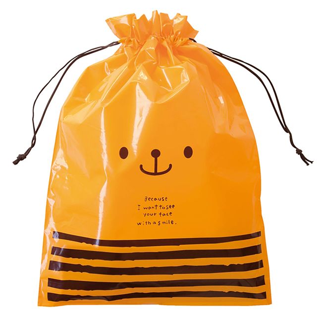 GIFT BAG DRAWSTRING BAG Bear Orange – Medium (20 Pieces) CDB – 2ns