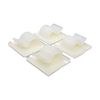 50 Pack - Self Adhesive Cable Clips 10mm Cable Management Tidy Hooks (White)