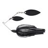 Keitech Baby T-Bone Spinnerbait Double Willow (DW) 1/4oz #001 Black