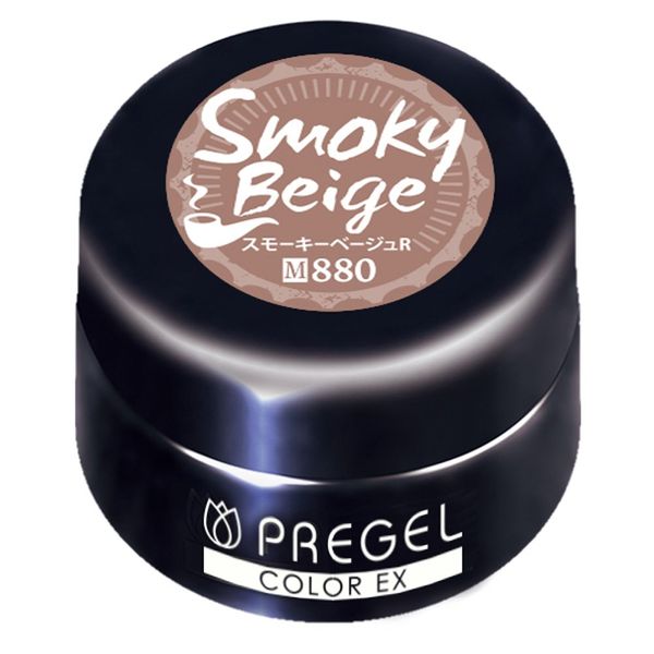 PRE GEL Color Gel, Color EX Smoky Beige, R880, 0.1 oz (3 g), UV/LED Compatible Taiou