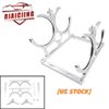 Silver Aluminum 7" Nitrous Oxide NOS Bottle Bracket Holder Dual Bottle Bracket