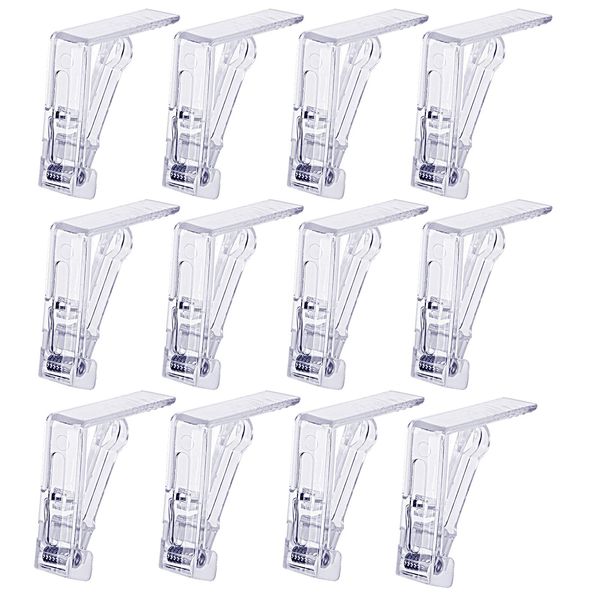 HAKOTOM 12pcs Table Cloth Clips Clear Tablecloth Holders Clips Transparent Table Cover Clamp for Christmas Home Wedding Party Indoor Outdoor Camping Garden Picnic