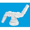 Twin Hose Connector , Size: 40 mm, Colour: White, Material: Polypropylene, 1 in Pack