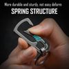 KeyUnity Titanium Carabiner Keychain Clip, Quick Release EDC Key Holder Organizer with Key Ring (KM04SW)