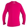 O'Neill Youth Basic Skins Long Sleeve Rash Vest - Watermelon, 8